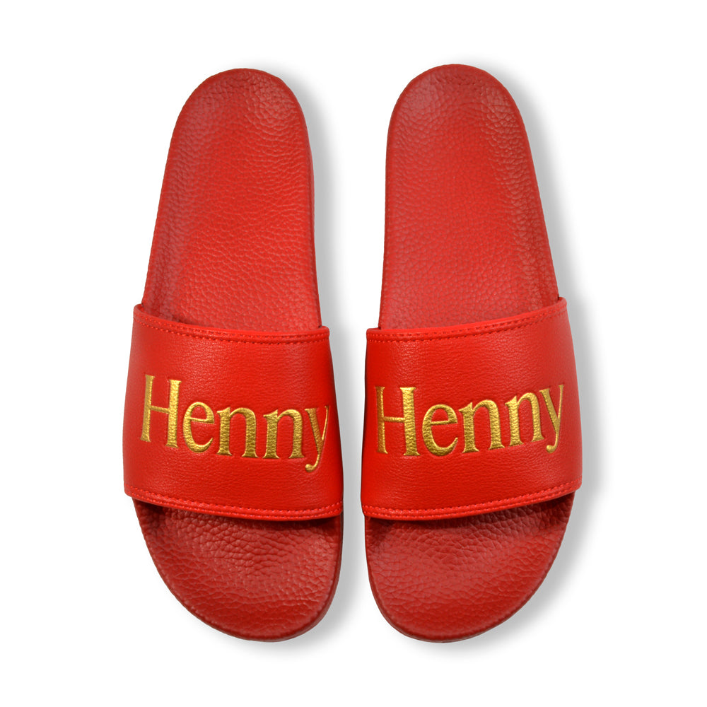 red slide shoes