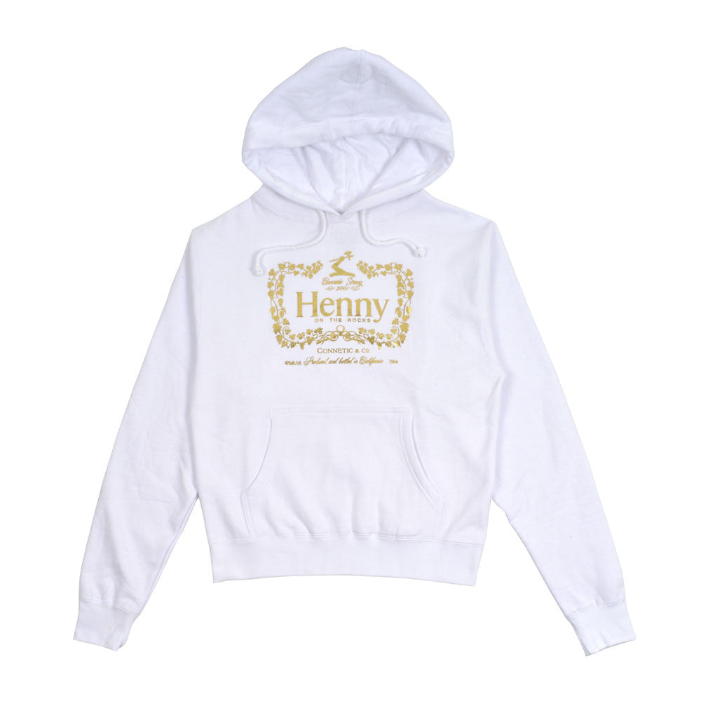 white and gold hoodie