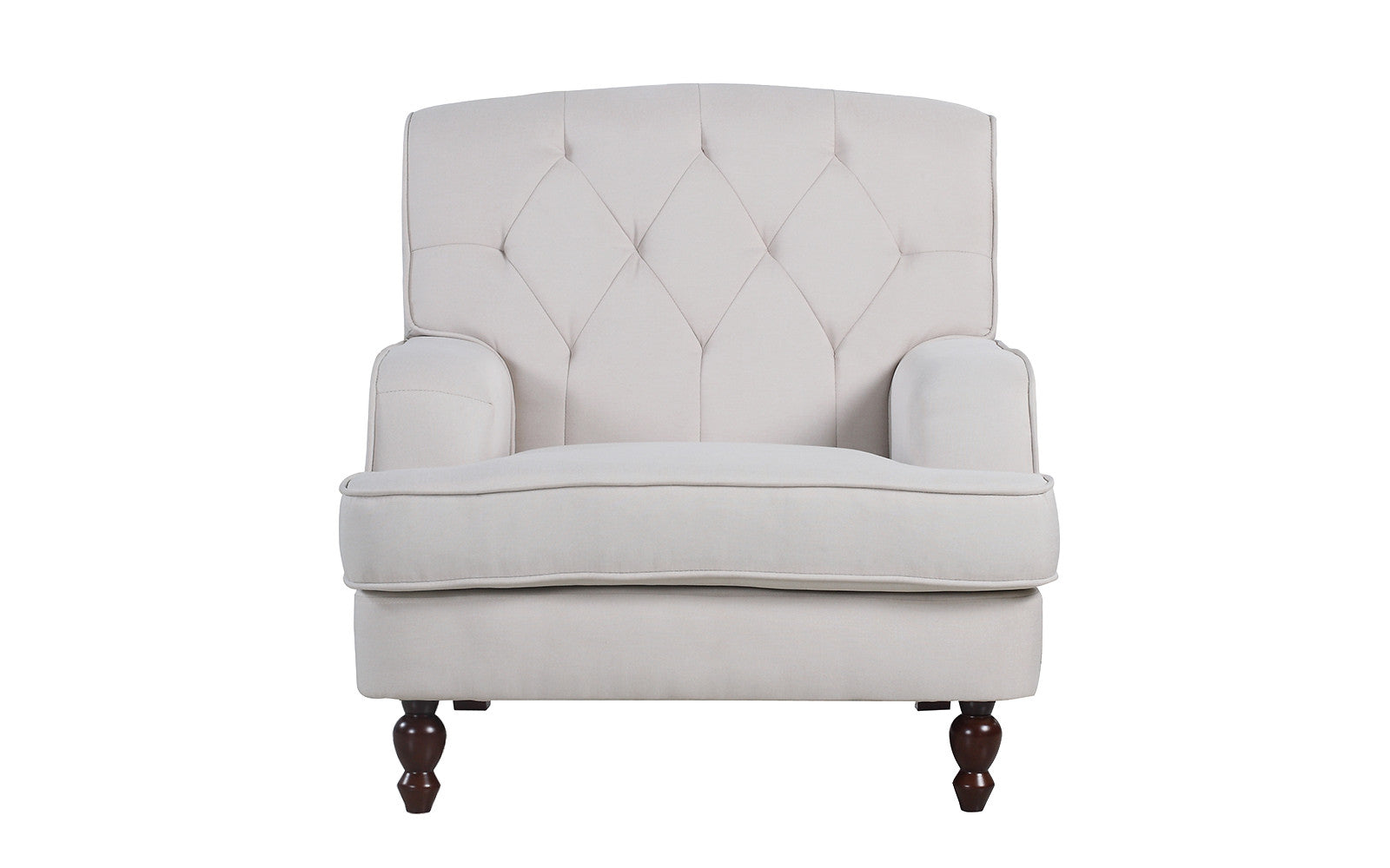 Baroque Oversized Victorian Tufted Linen Chair