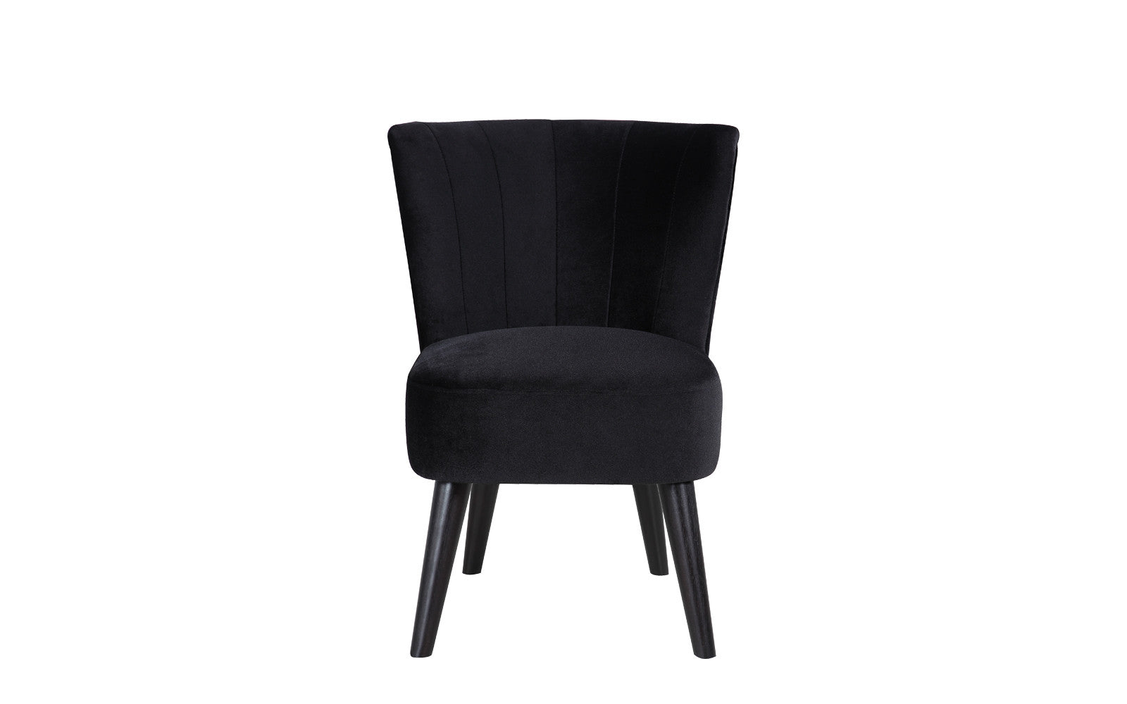 ARM09-VV-BLK Scott Glamorous Boudoir-Style Velvet Accent Chair  sku ARM09-VV-BLK