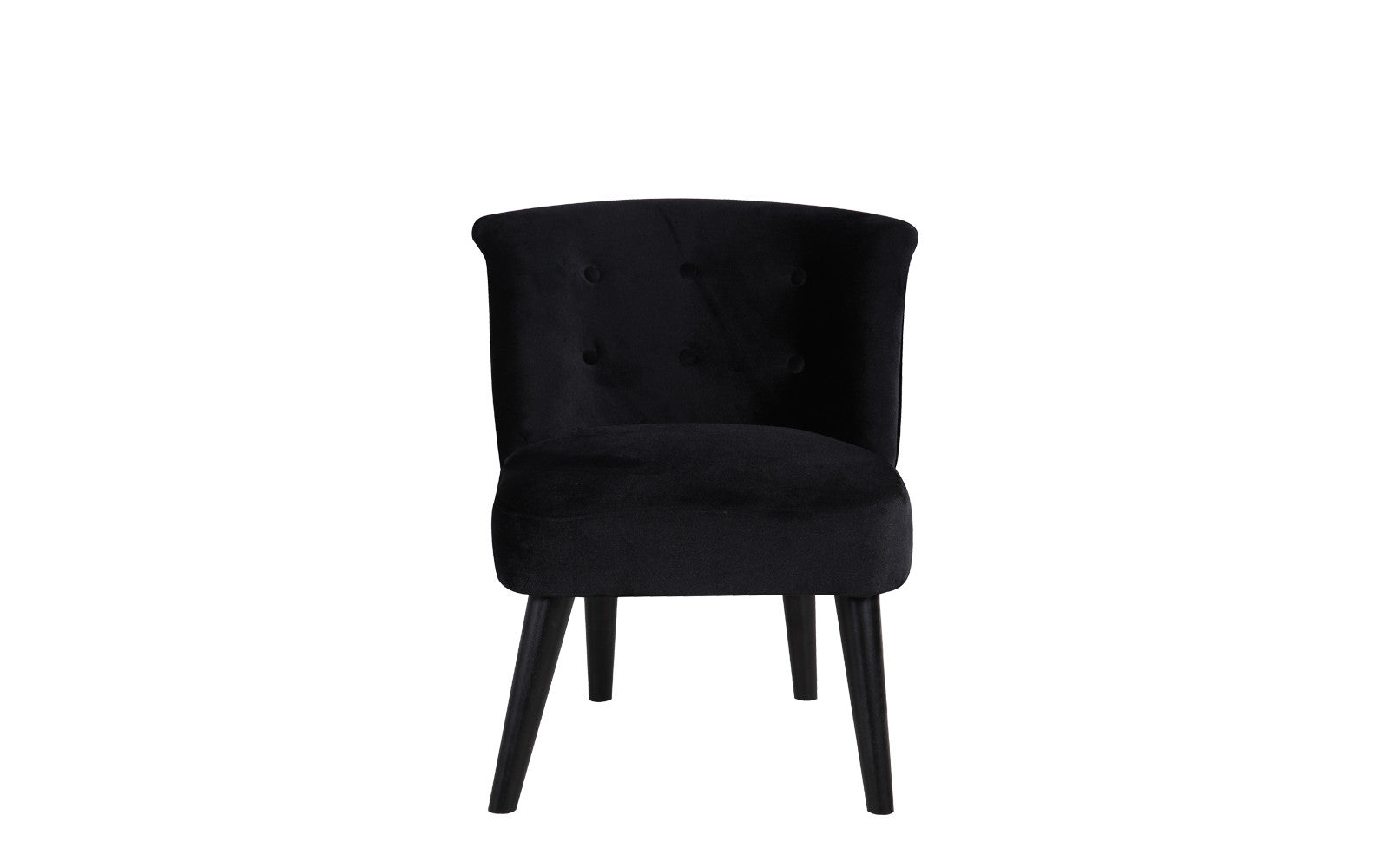 ARM10-VV-BLK Roger Glamorous Boudoir-Style Velvet Accent Chair  sku ARM10-VV-BLK