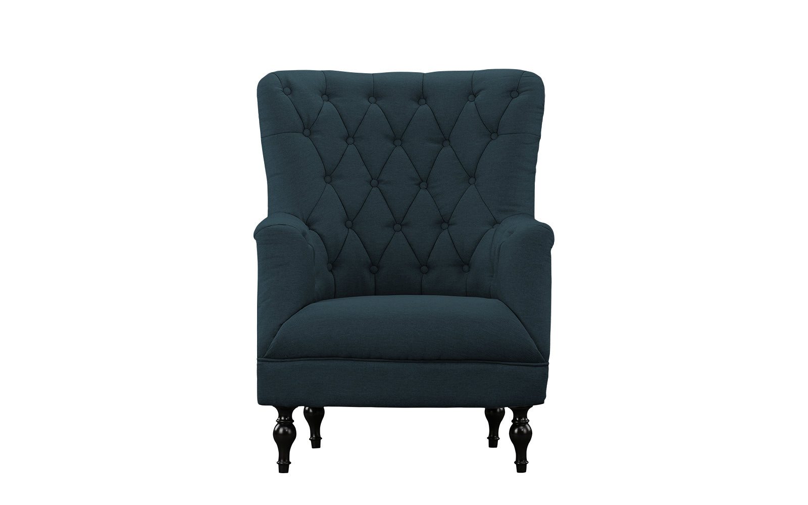 Leopold Plush ClassicVictorian Tufted Linen Armchair