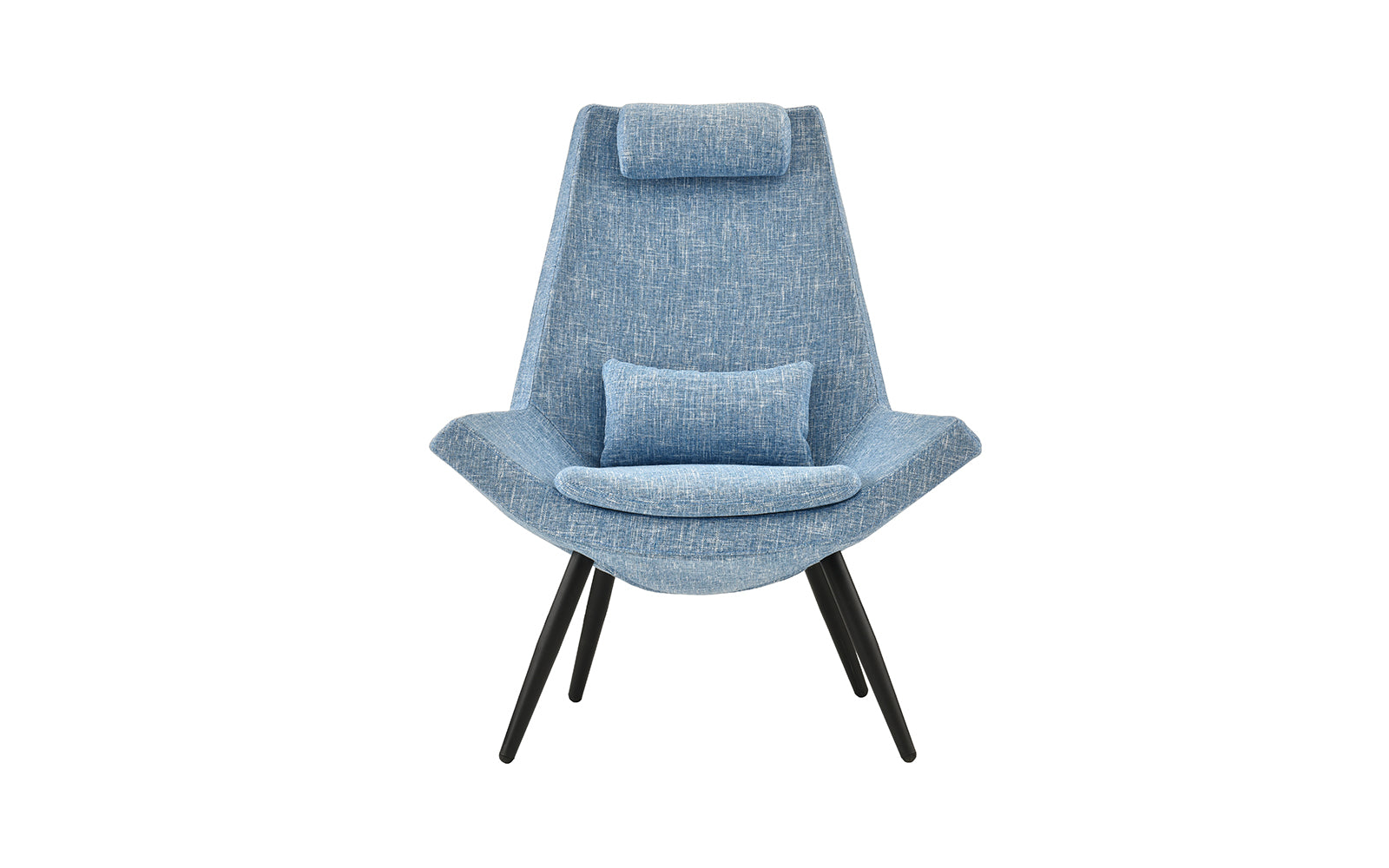 Miranda Contemporary Diamond Linen Accent Chair with (2) Support Pillows