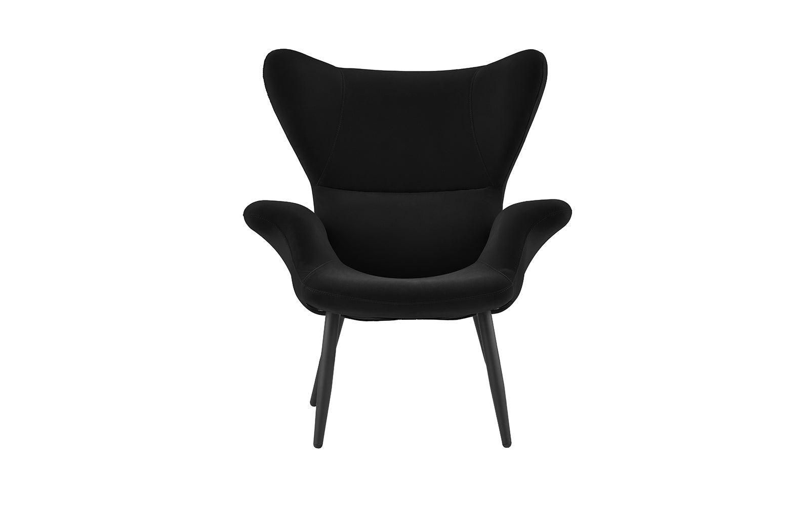 ARM29-VV-BLK Ayson Contemporary Velvet Wingback Chair sku ARM29-VV-BLK