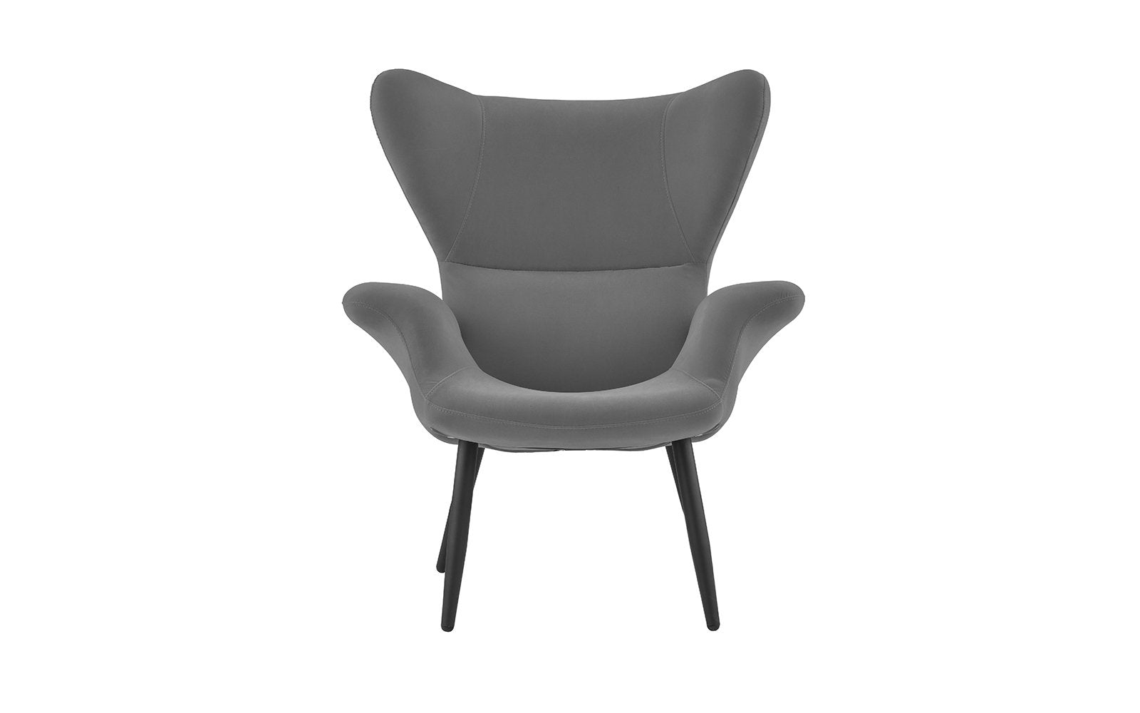 ARM29-VV-GR Ayson Contemporary Velvet Wingback Chair sku ARM29-VV-GR