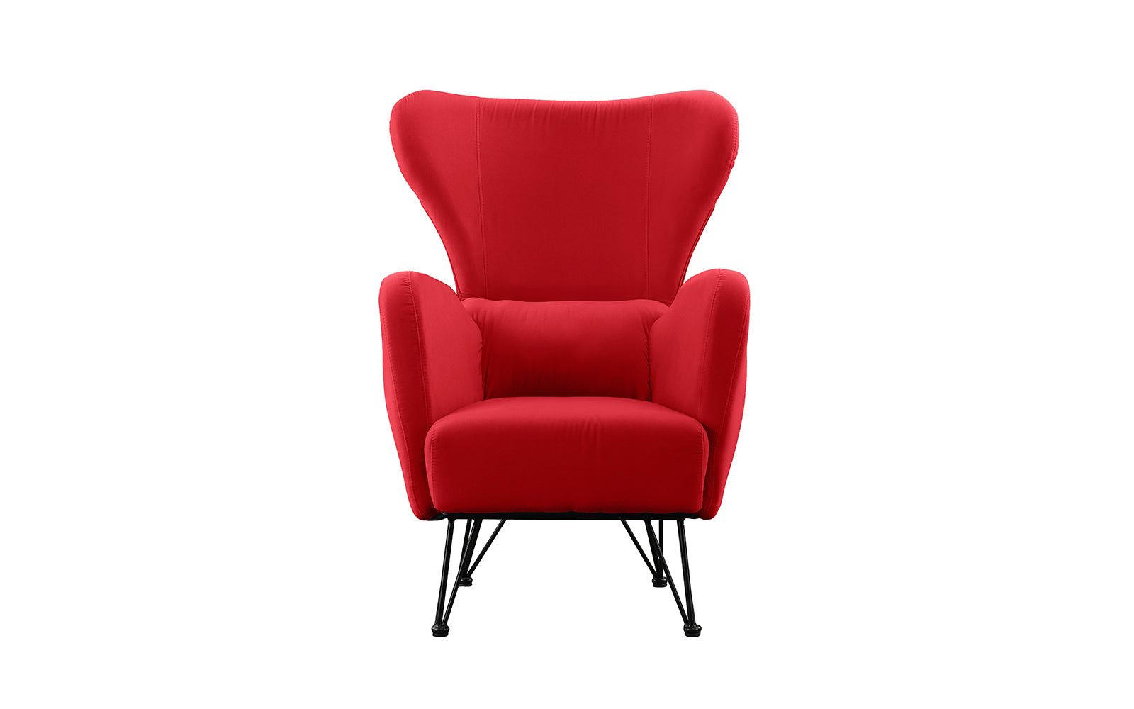 Julissa Mid Century Velvet Shelter Armchair