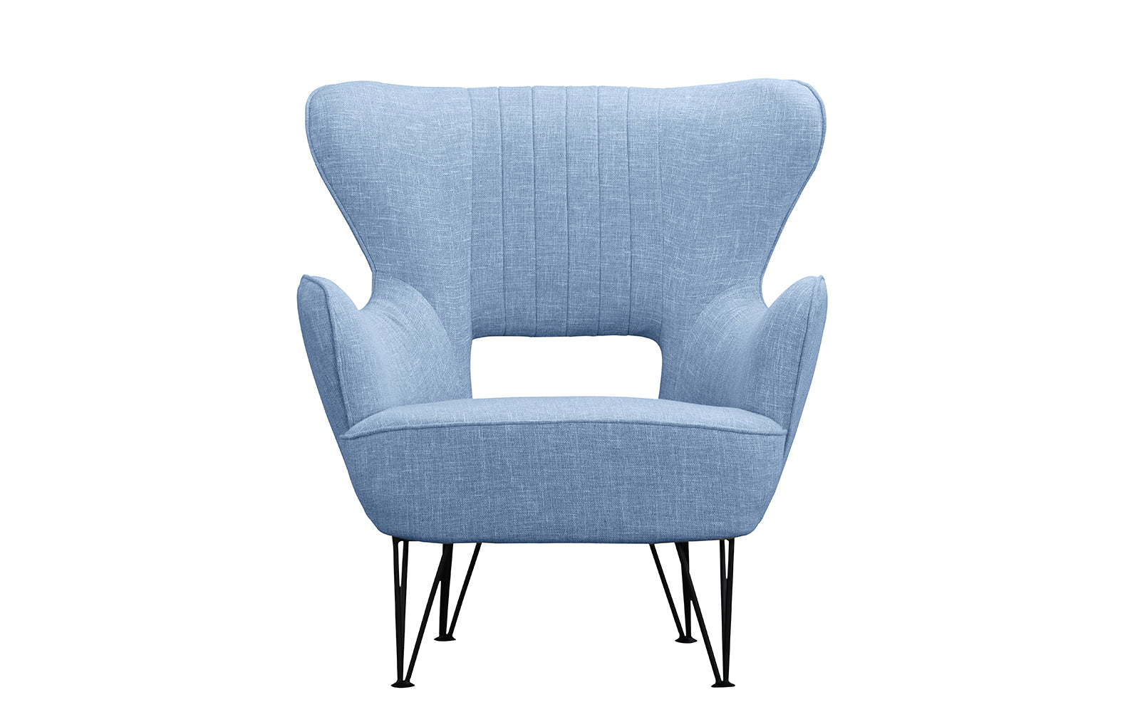 ARM32-FB-BLU Julian Modern and Cheery Linen Shelter Armchair sku ARM32-FB-BLU