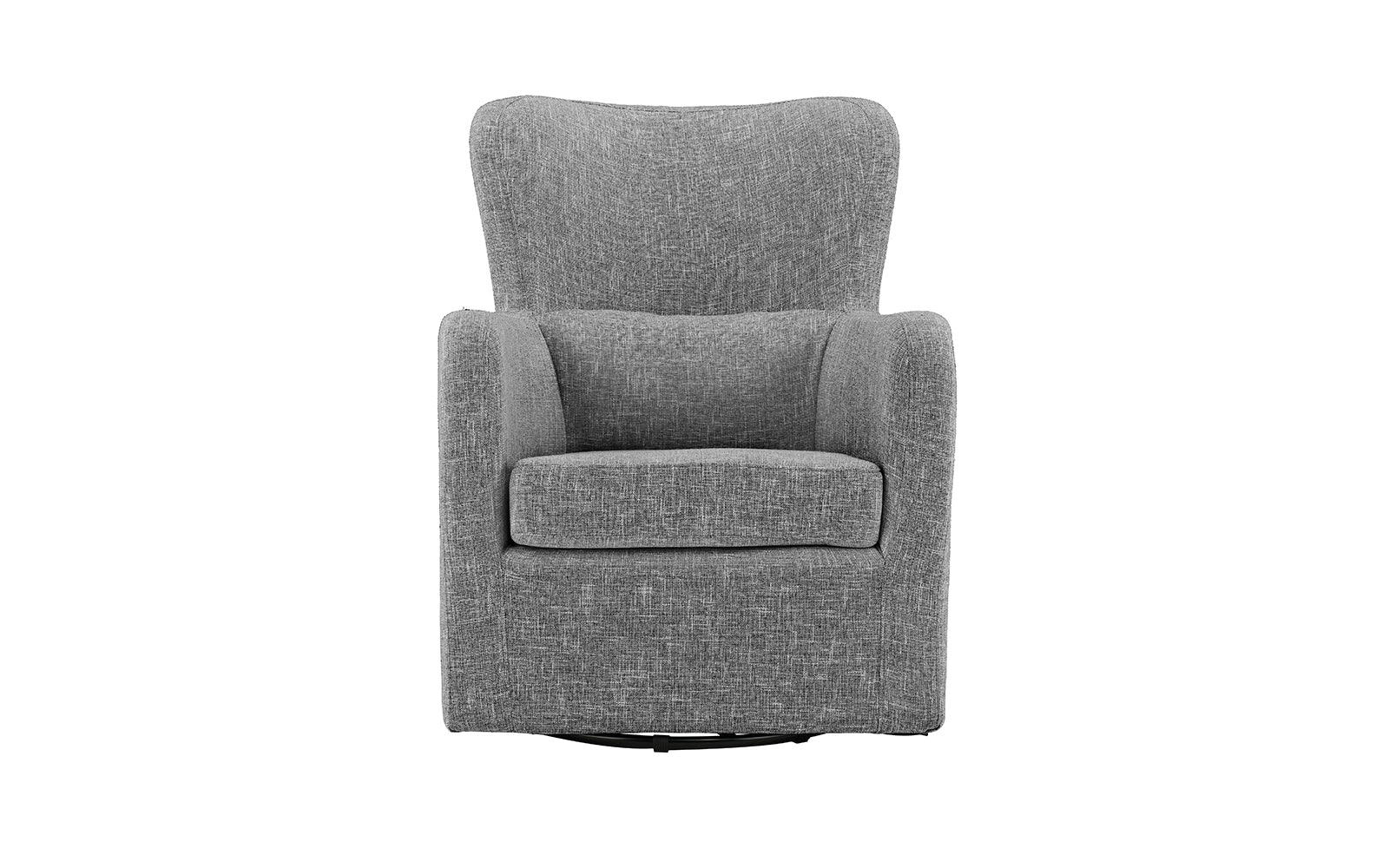 ARM36-FB-LGR Frey Classic Pleated Linen Accent Swivel Chair sku ARM36-FB-LGR