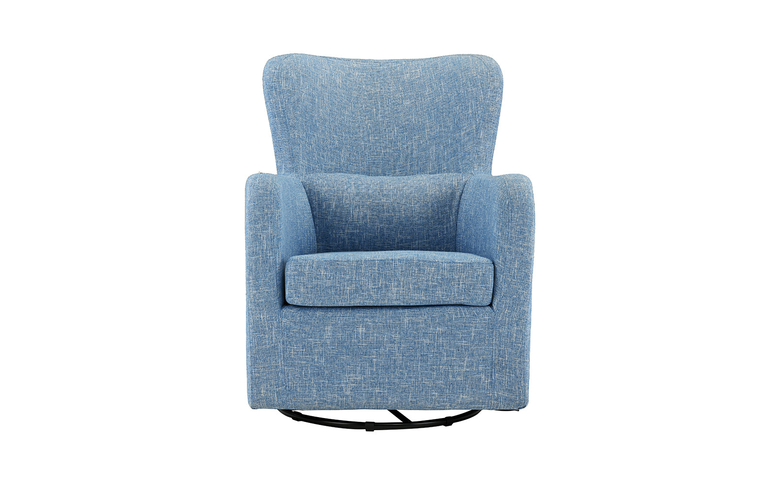 ARM37-FB-LBU Noah Modern Linen Swivel Armchair sku ARM37-FB-LBU