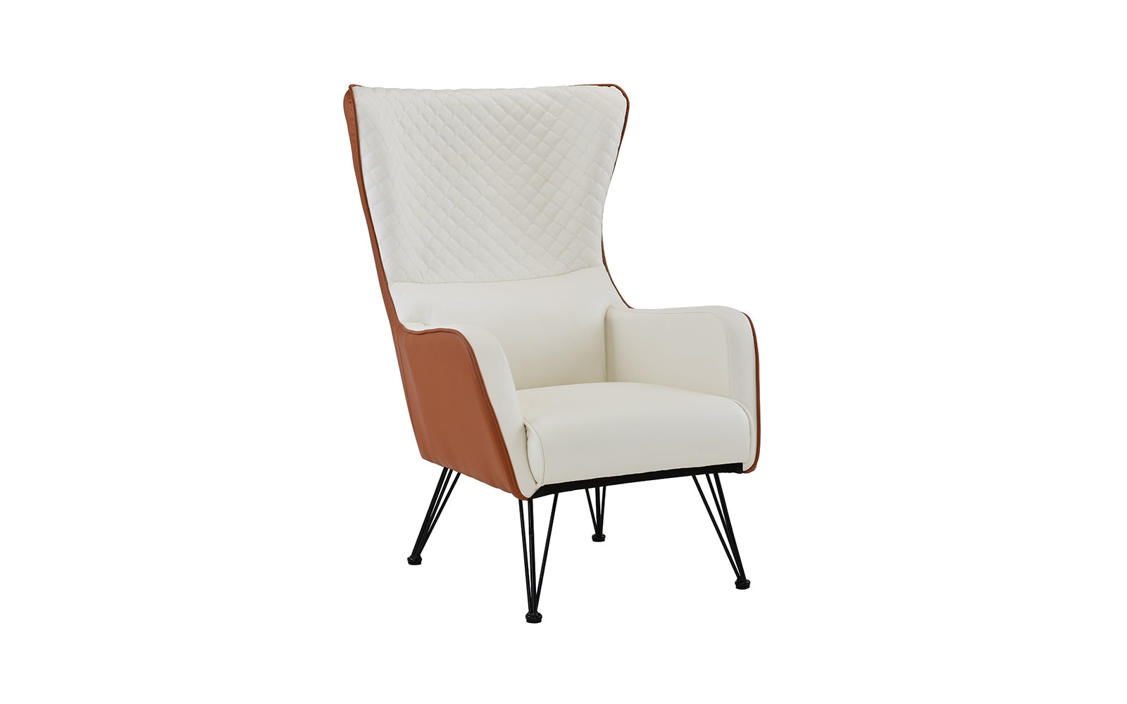 Gibson Mid Century Shelter Faux Leather Armchair