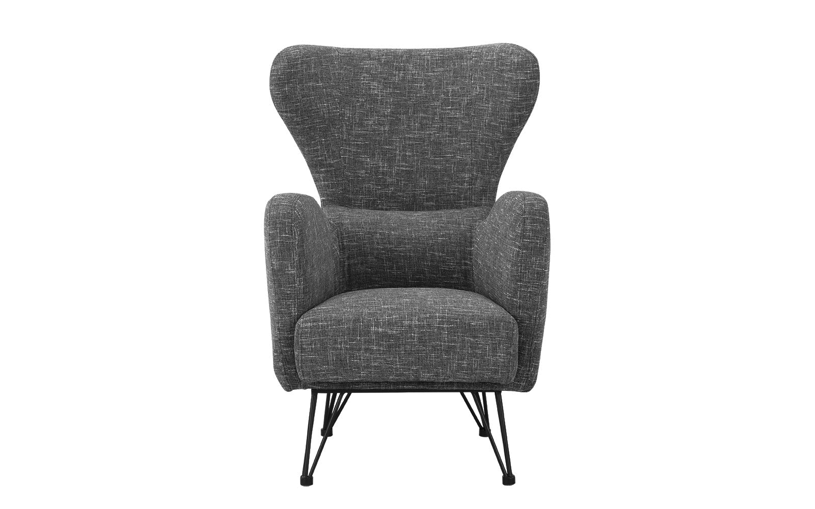 Ives Mid Century Modern Shelter Linen Accent Armchair
