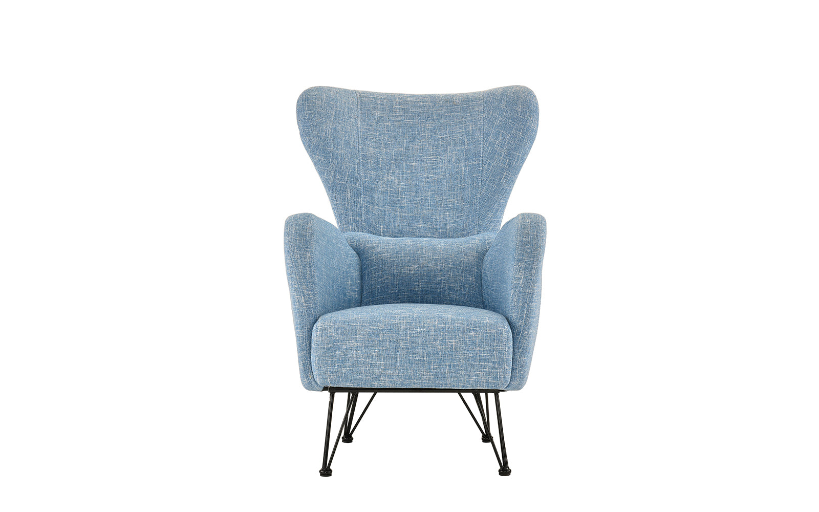 Ives Mid Century Modern Shelter Linen Accent Armchair