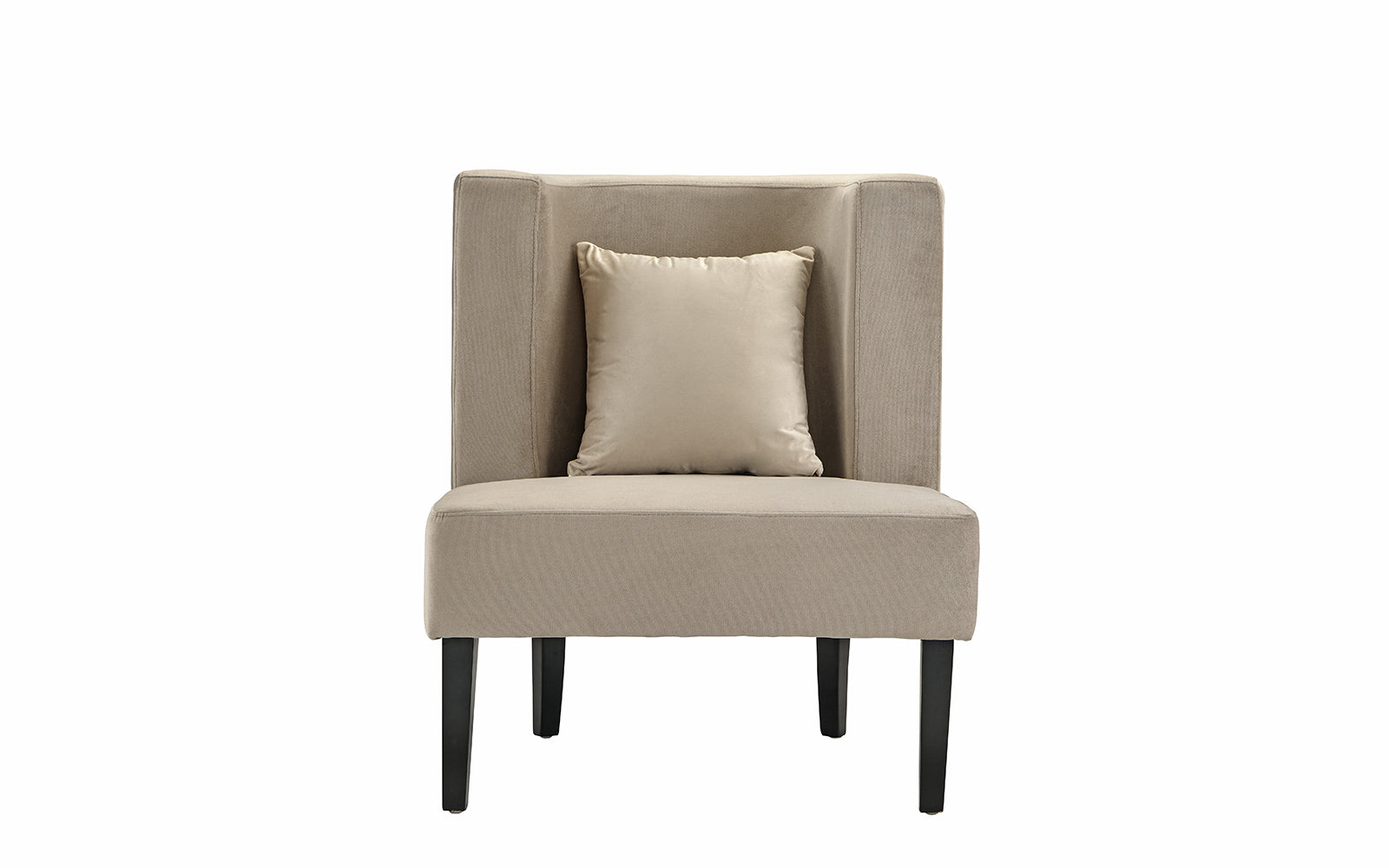 Arizona Modern Velvet Club Chair with Accent Pillow