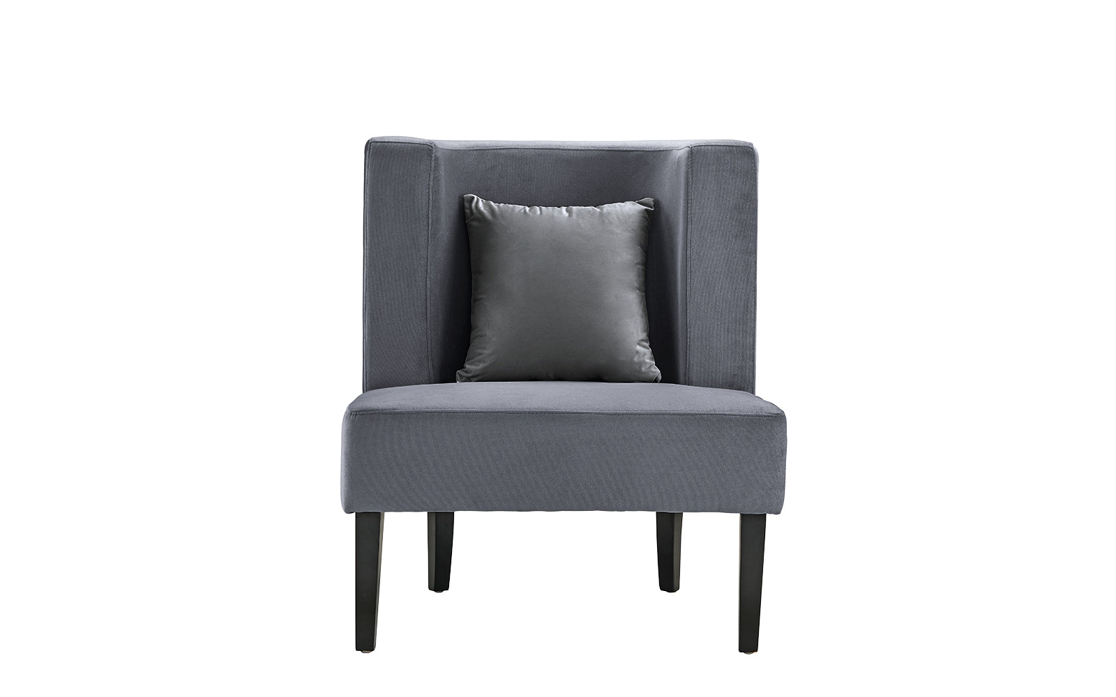 Arizona Modern Velvet Club Chair with Accent Pillow