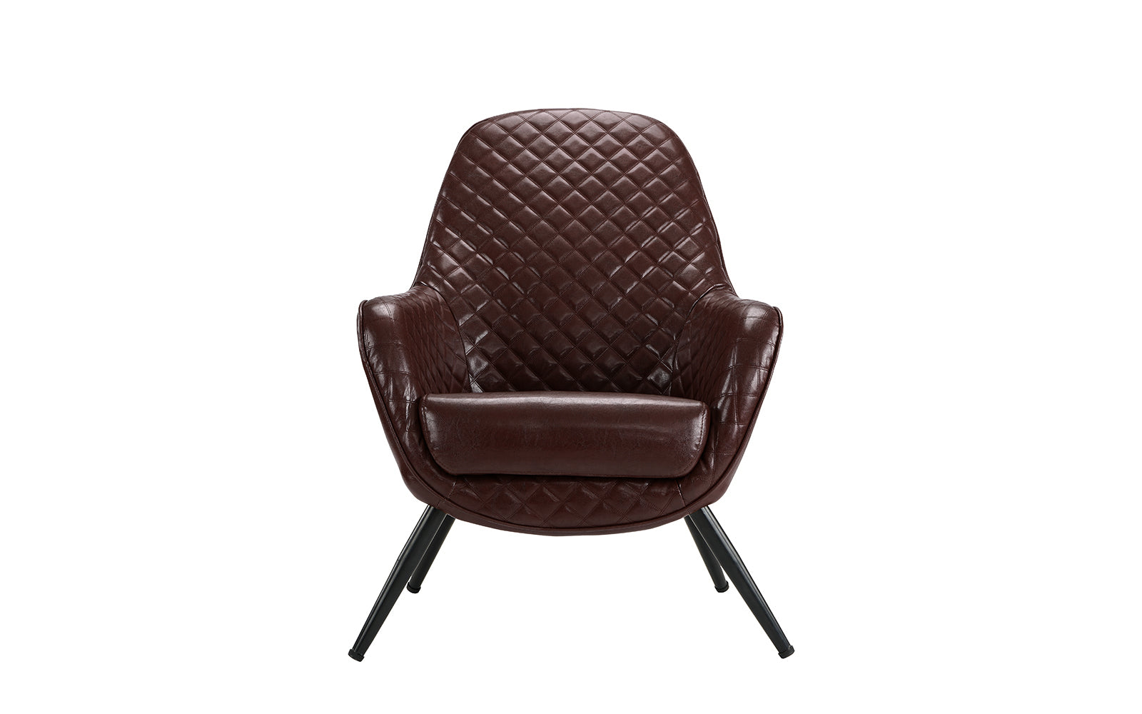 Bobbi Faux Leather Diamond Tufted Arm Chair