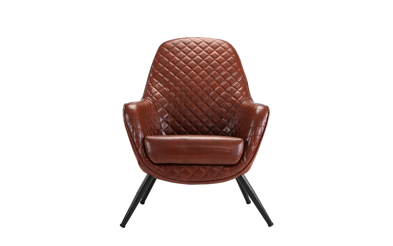 Bobbi Faux Leather Diamond Tufted Arm Chair