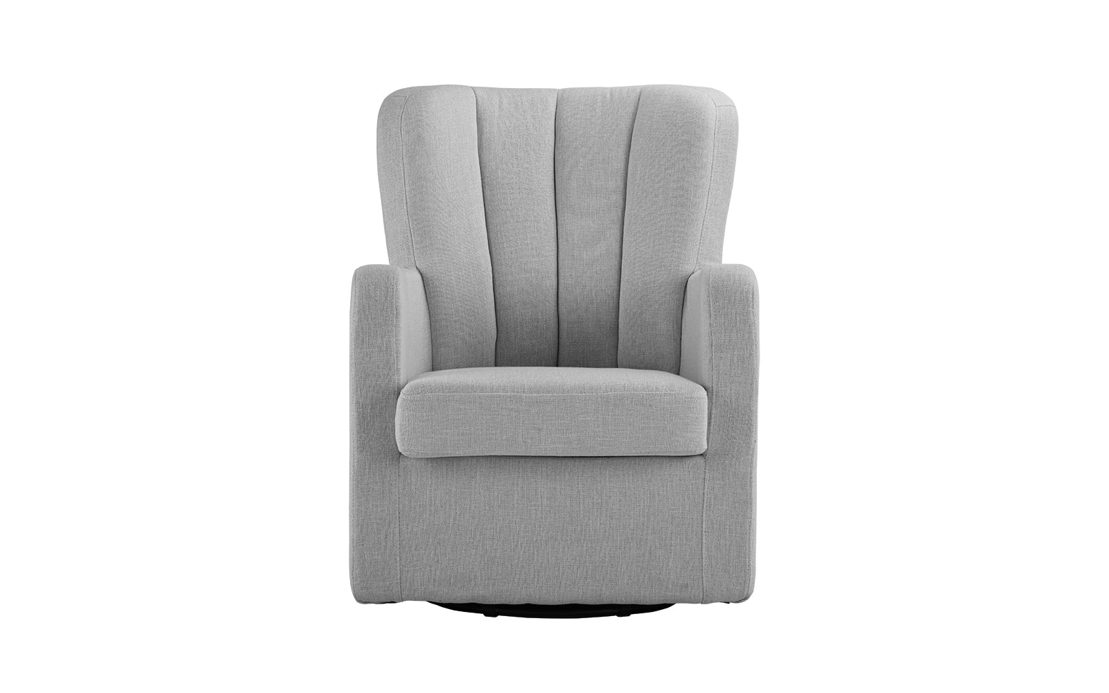 Michelle Atomic Shell-Style Linen Swivel Chair