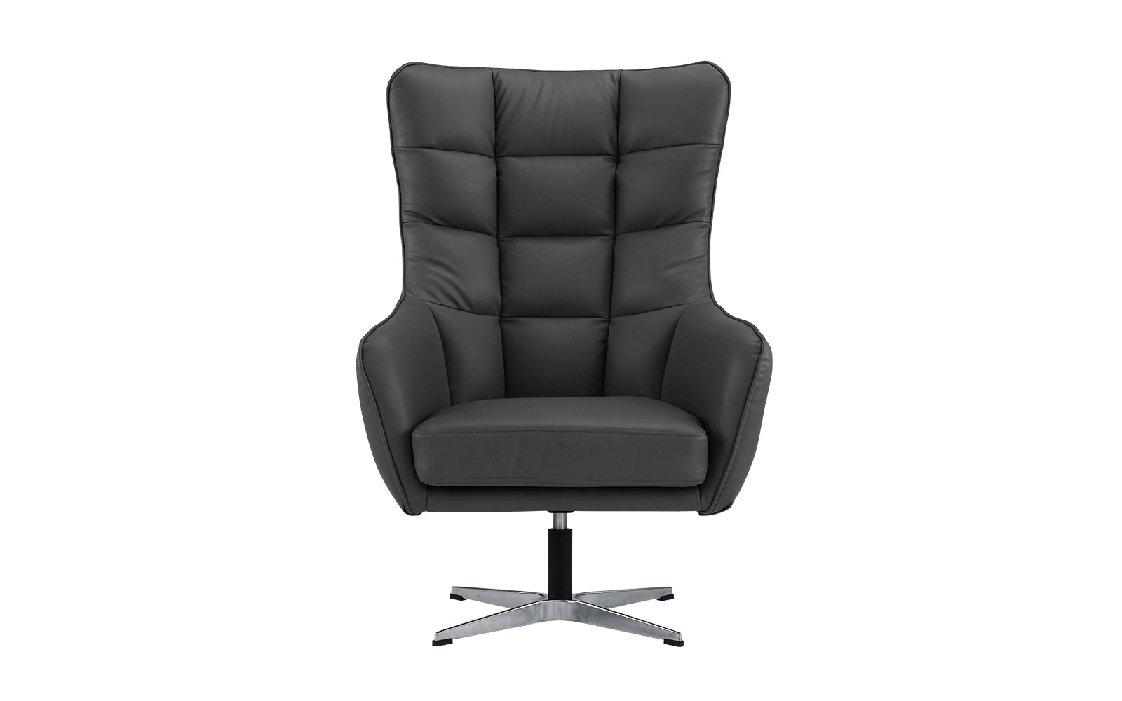 ARM52-PU-DGR Stella Modern Faux Leather Executive Swivel Chair sku ARM52-PU-DGR