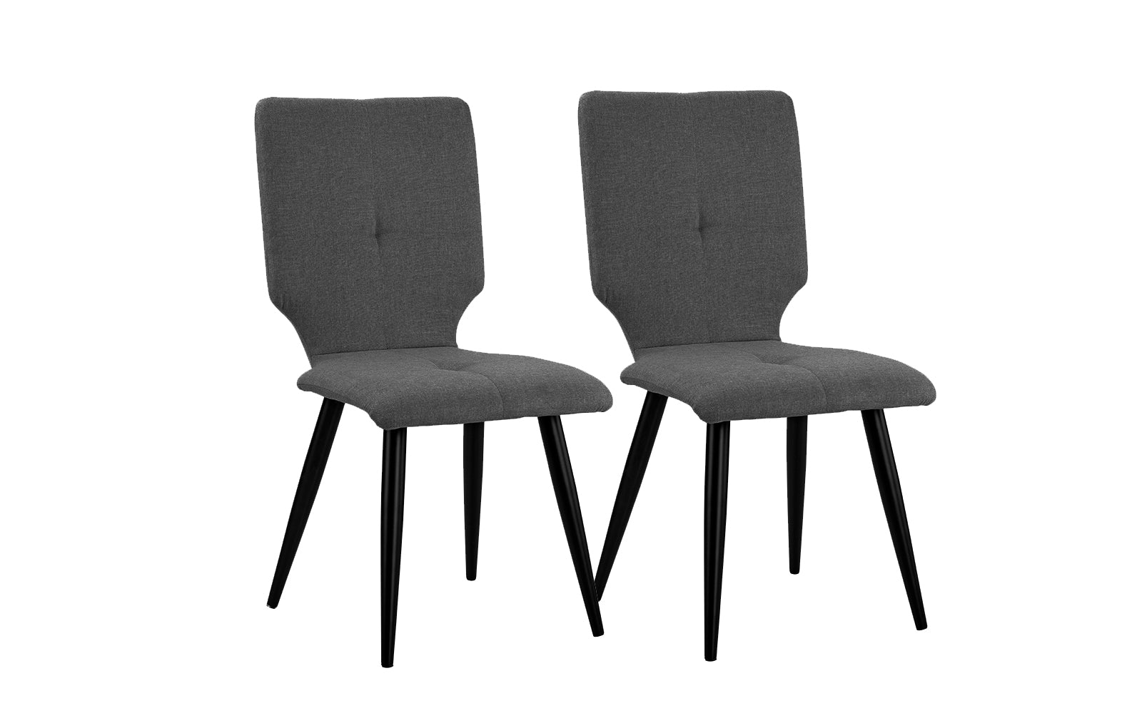 CHR37-2PC-FB-DGR Ava Set of (2) Modern Upholstered Dining Chairs sku CHR37-2PC-FB-DGR