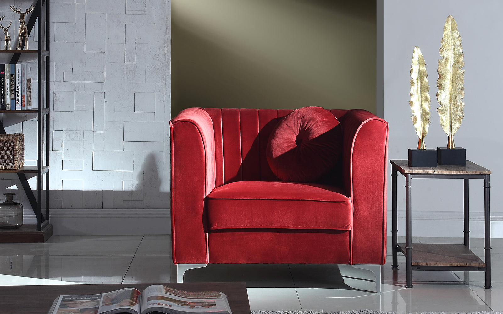 Ciara Classic Old Hollywood Boudoir Velvet Armchair