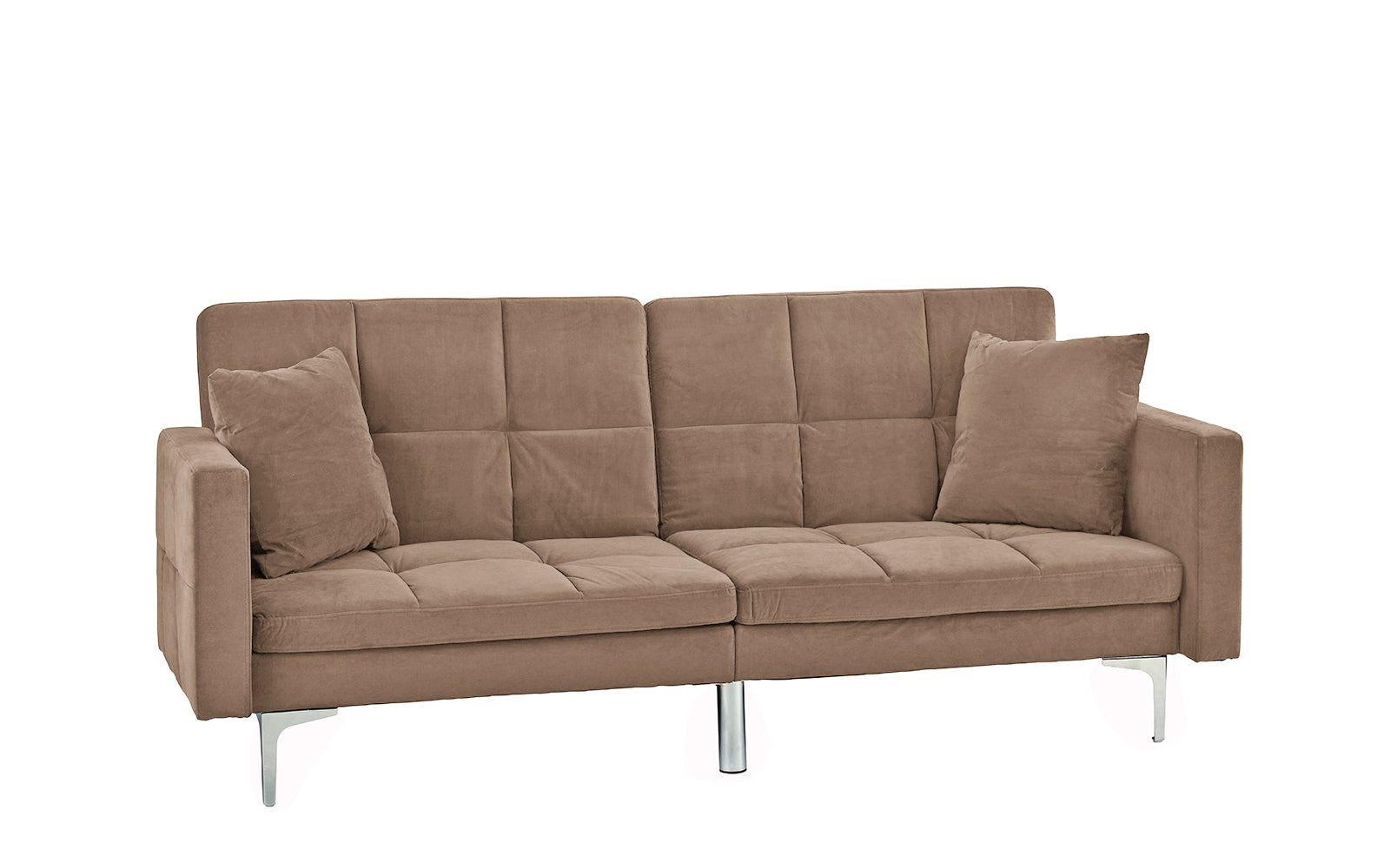 Ella Funky Plush 70s-Inspired Tufted Velvet Futon