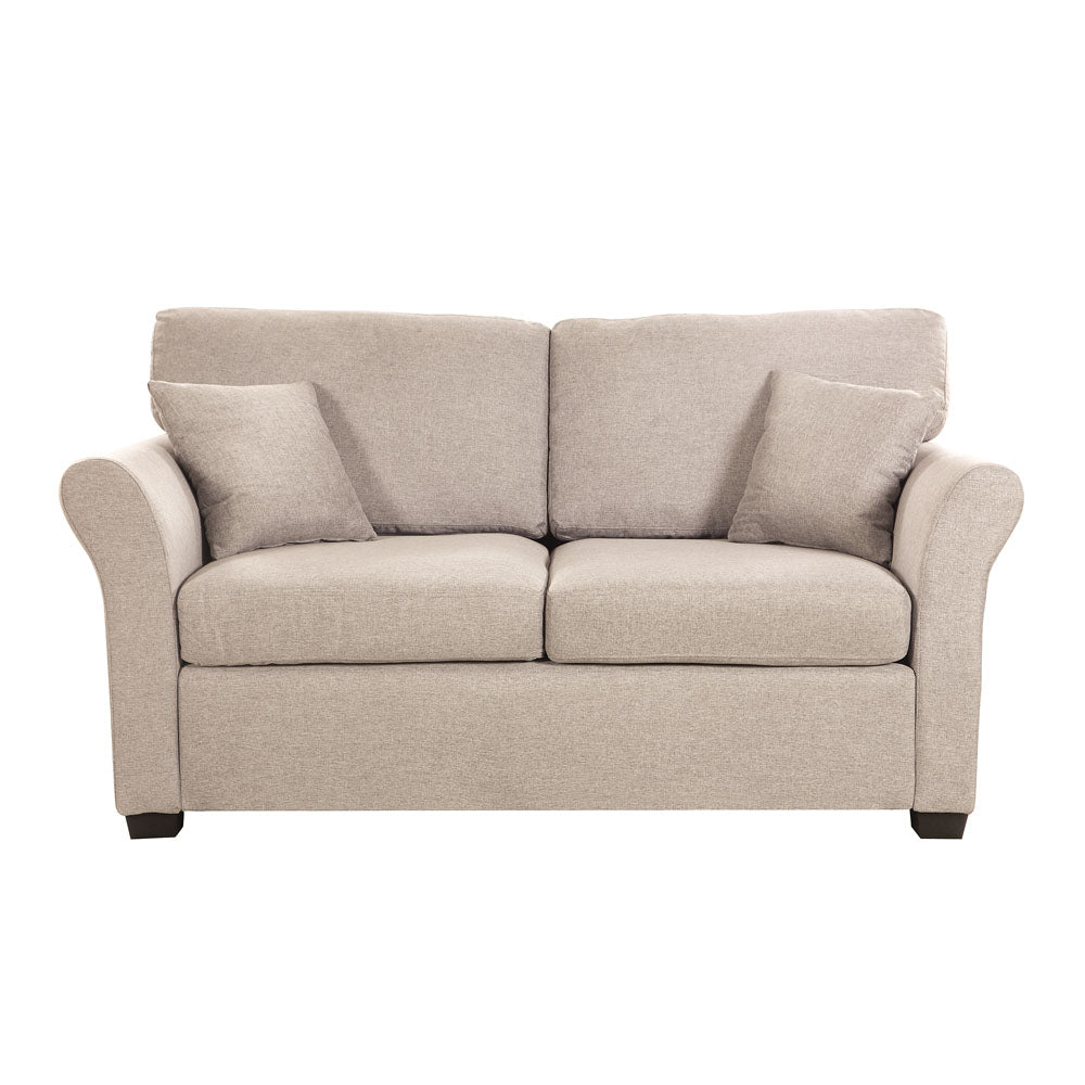 Fortunato Classic Low Wingback Linen Loveseat