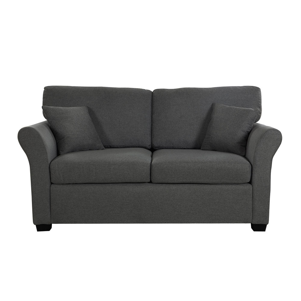 Fortunato Classic Low Wingback Linen Loveseat