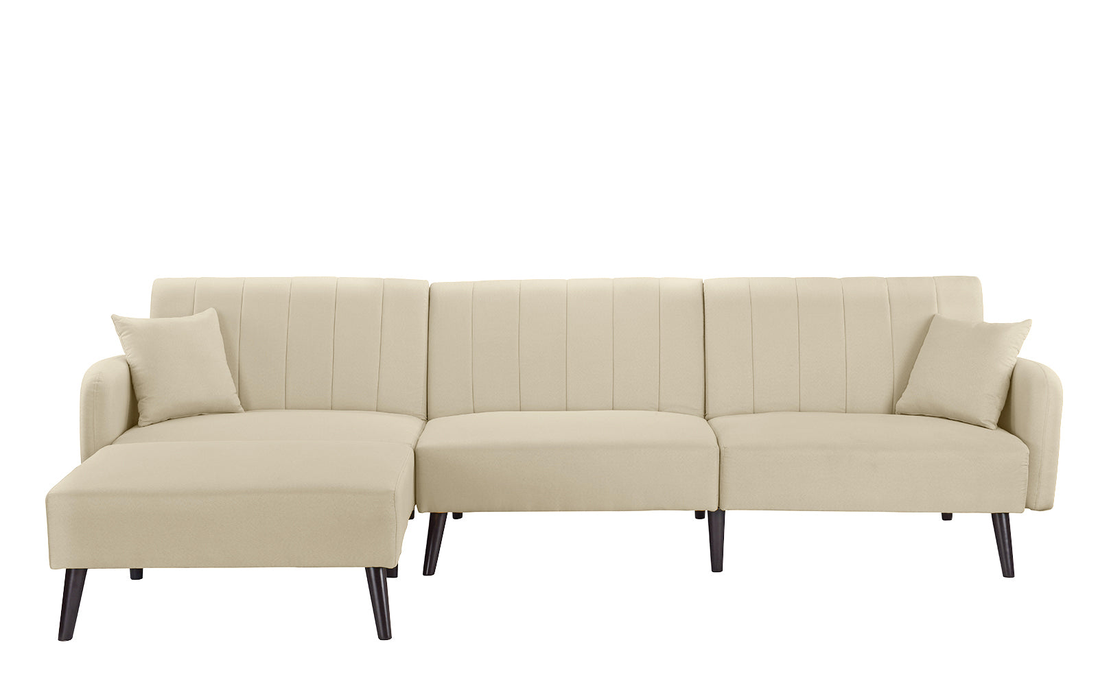 Skyler Cheery Mid Century Modern-Style Linen Sleeper Futon