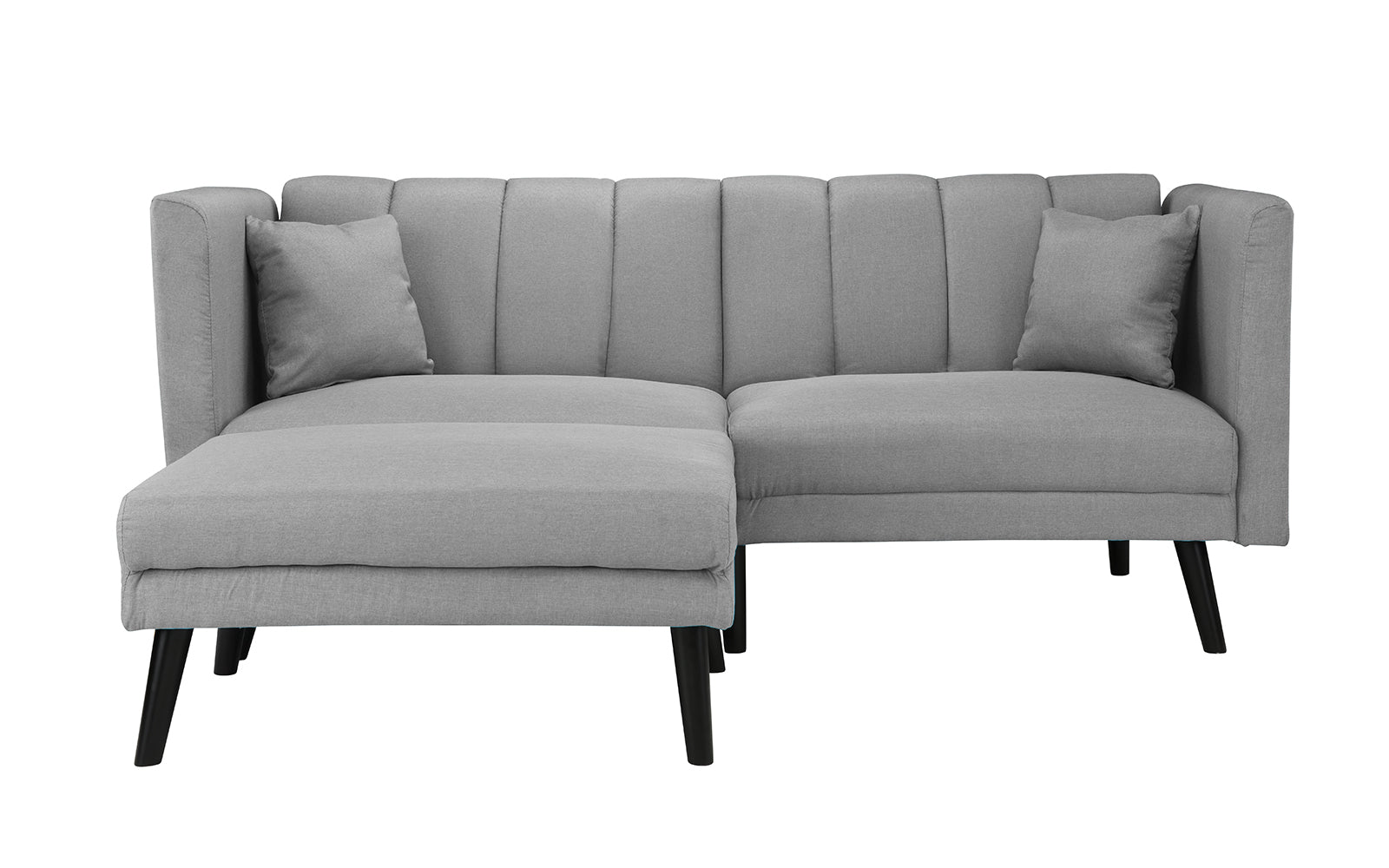Esme Contemporary Loveseat Sleeper Futon with Chaise Lounge