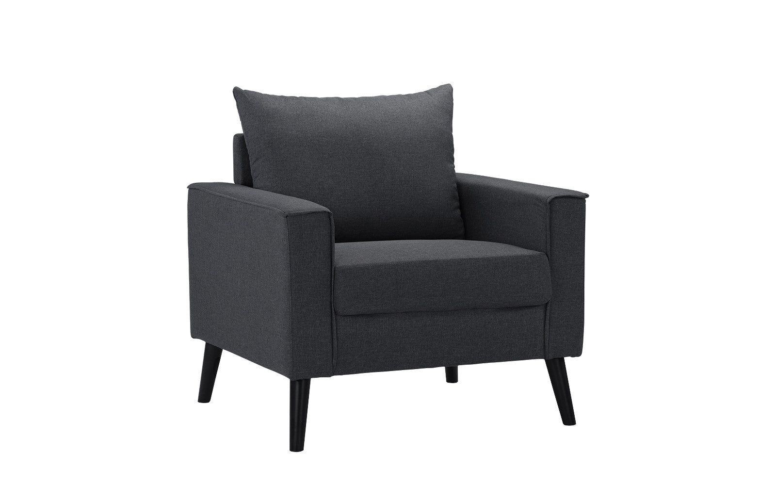 Dante Mid Century Modern Linen Armchair