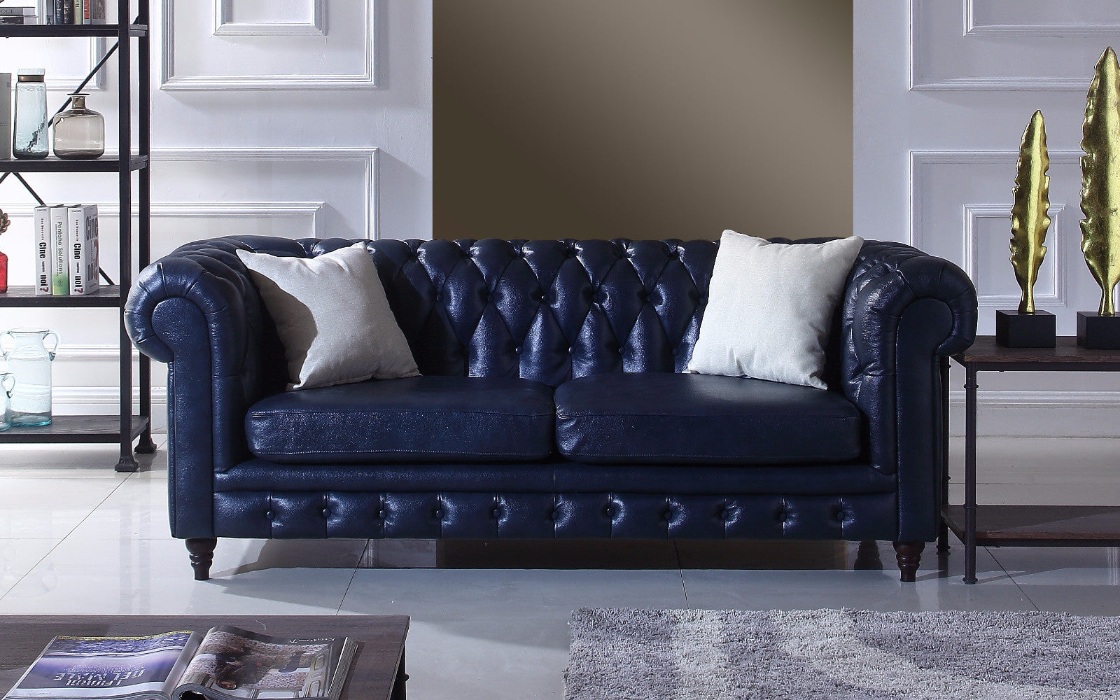 Crawley Leather Chesterfield Sofa Sofamaniacom