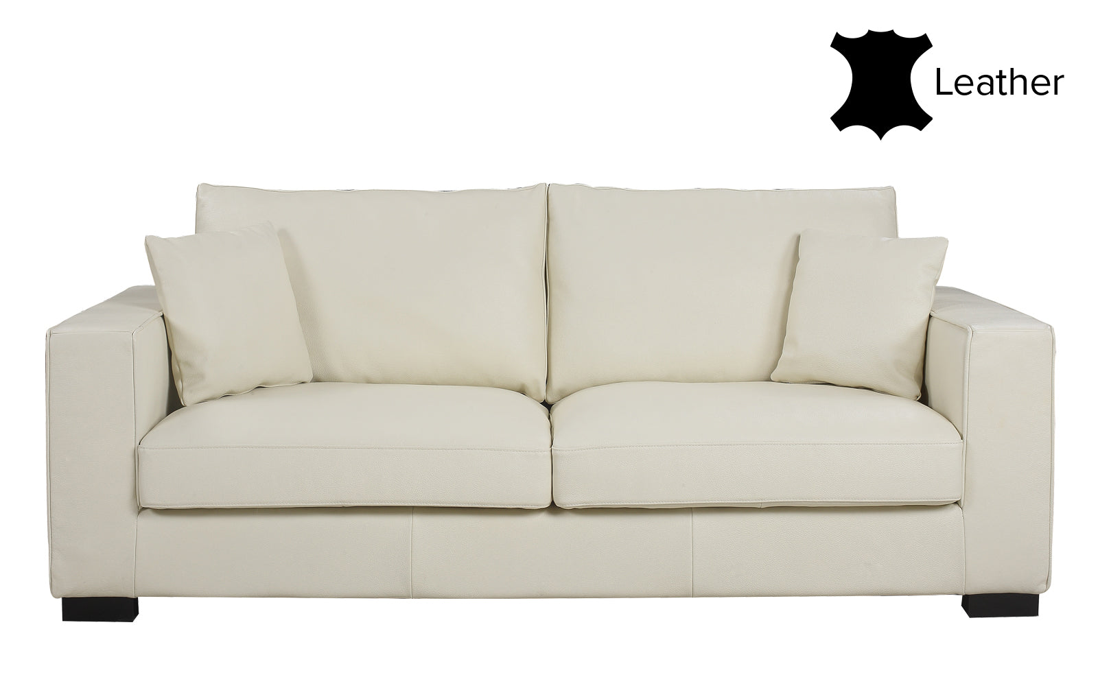 EXP157-WH Elias Minimalistic Leather Match Sofa sku EXP157-WH