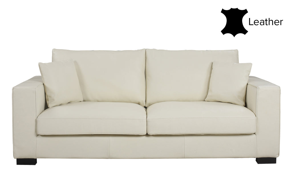 Elias Minimalistic Leather Match Sofa