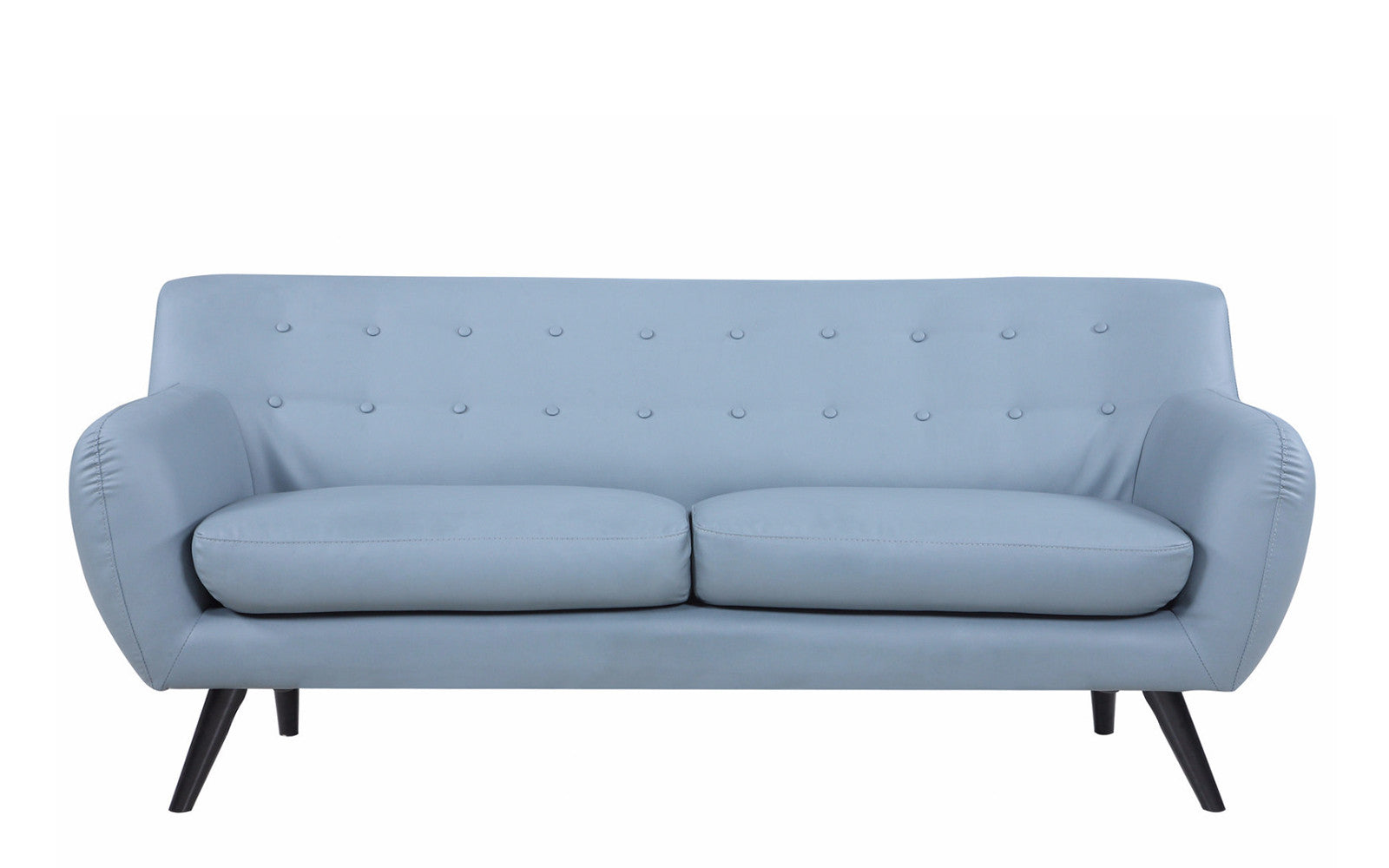 Nico Mid Century Modern Bonded Leather Sofa