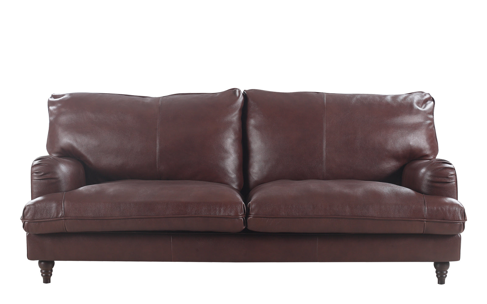 Nicolas Modern Low Profile Top Grain Leather Match Sofa