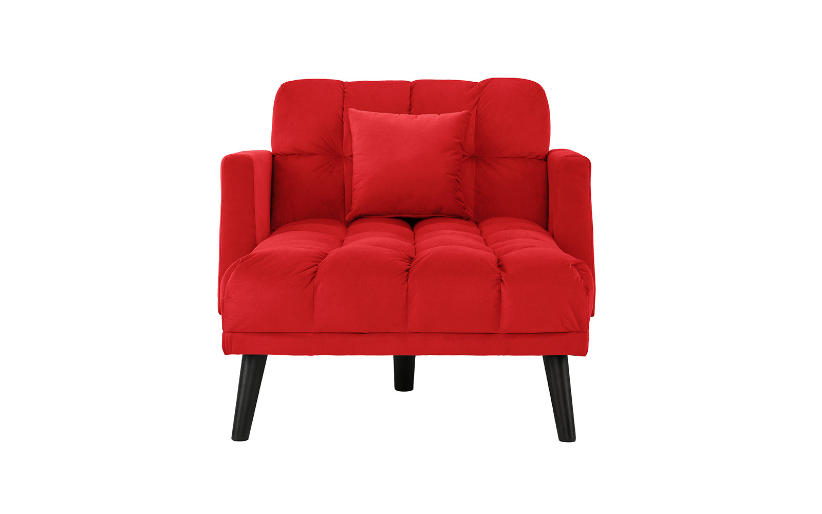 EXP182-VV-RD Ellery Contemporary Velvet Sleeper Chaise Lounge sku EXP182-VV-RD