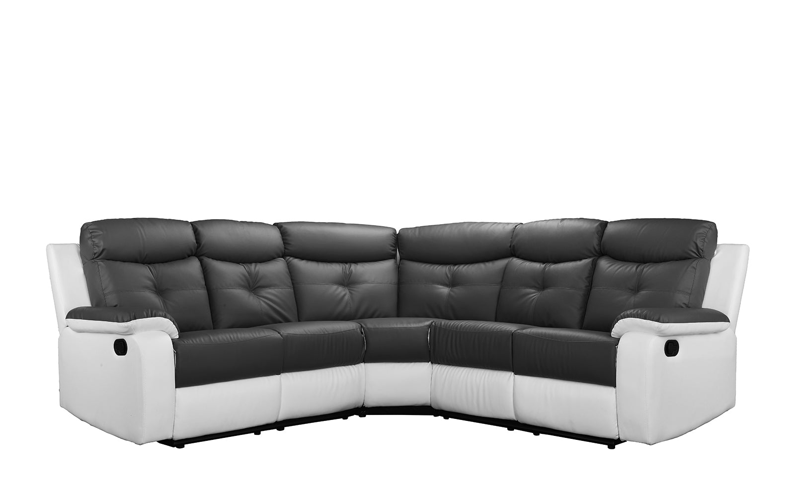 Jaime Traditional Bonded Leather Reclining Sectional Sofa