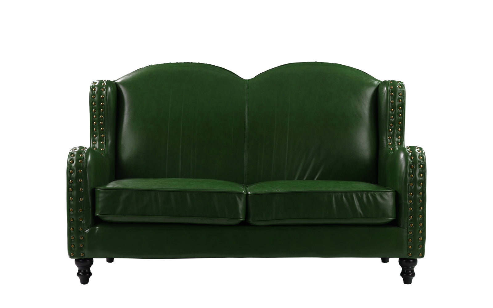 EXP219-2S-GREEN Xavier Wingback Victorian-Style Leather Match Love sku EXP219-2S-GREEN
