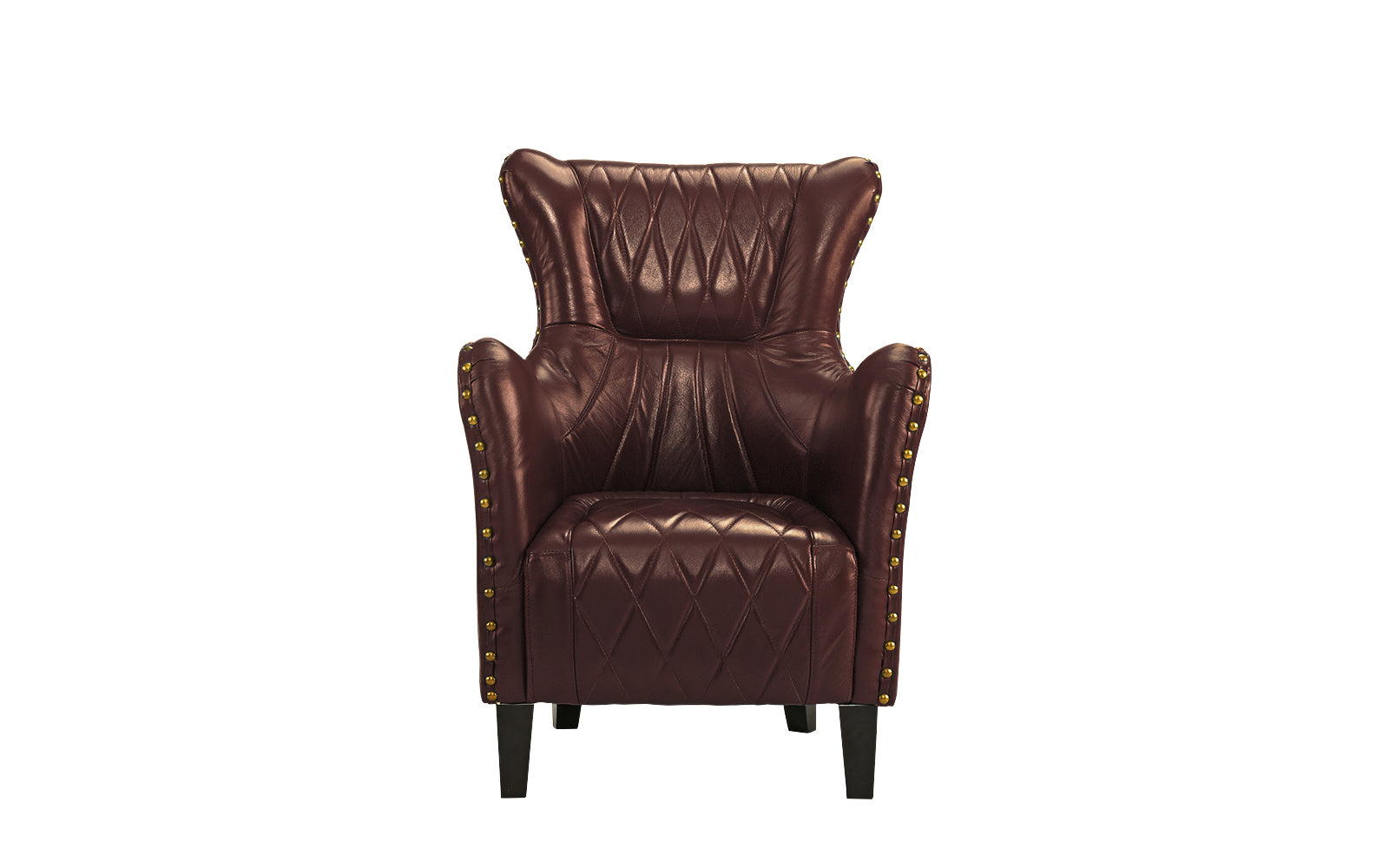 Francis Classic Victorian Diamond-Tufted Leather Match Armchair