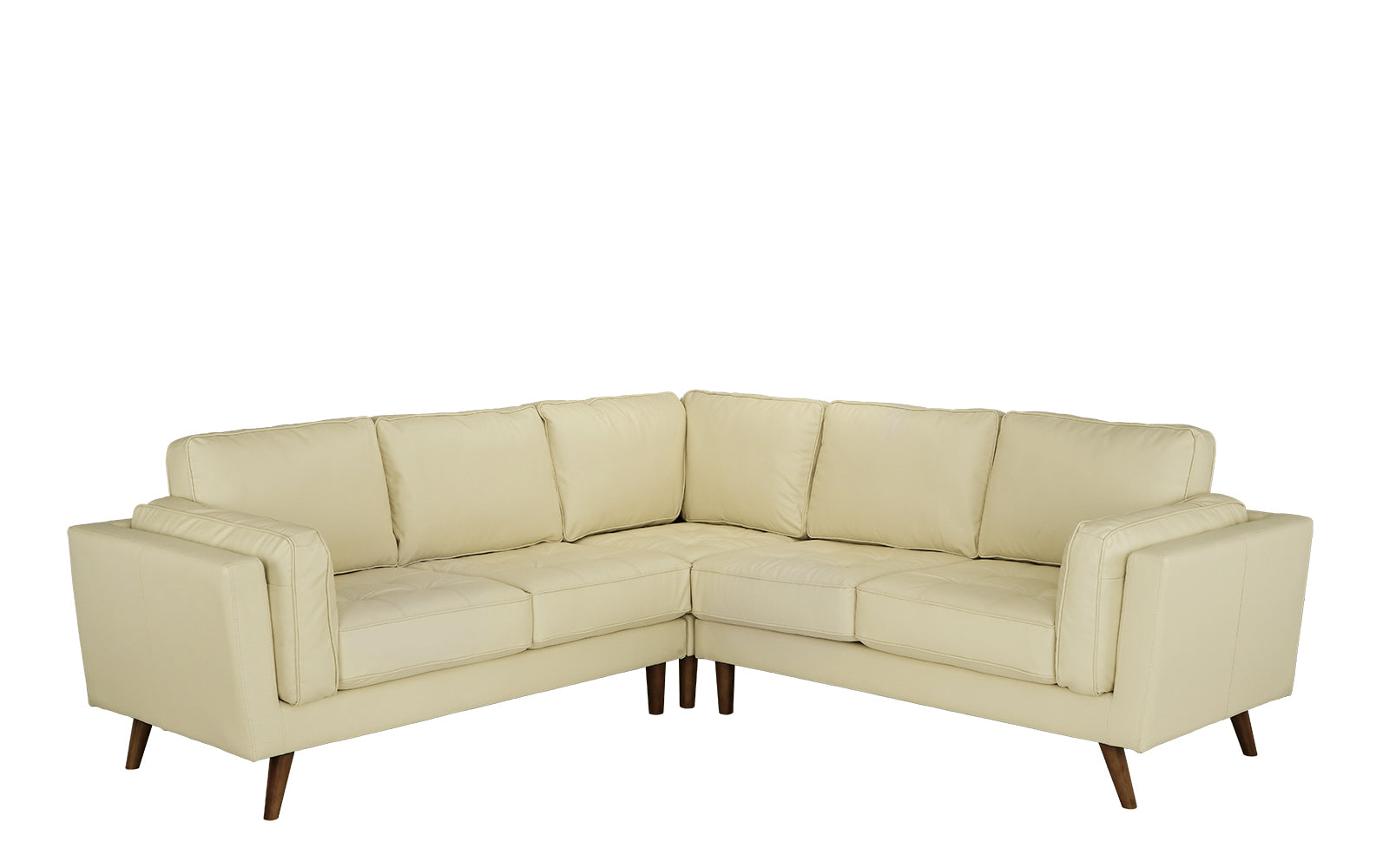 mateo modern mid century leather sofa