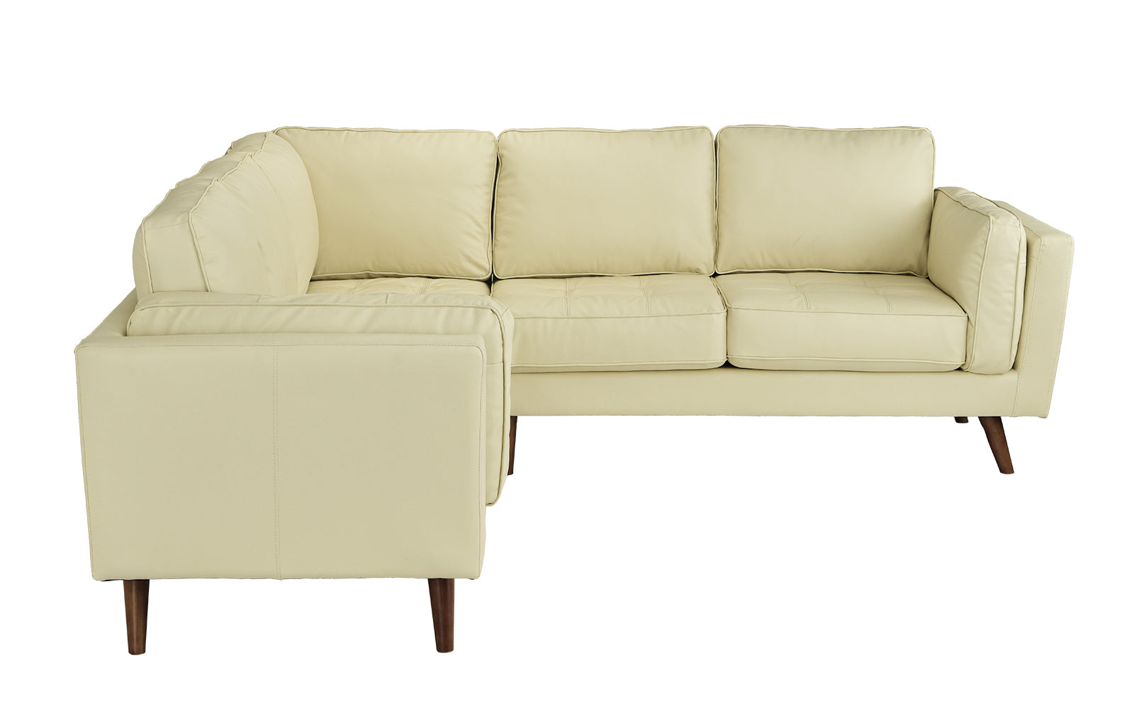 mateo modern mid century leather sofa