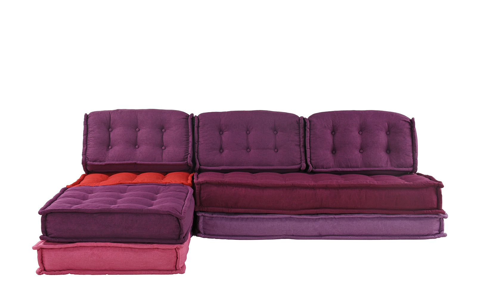 EXP249-PUR Aryn Bohemian Multicolor Floor Seating Sofa, Purpl sku EXP249-PUR