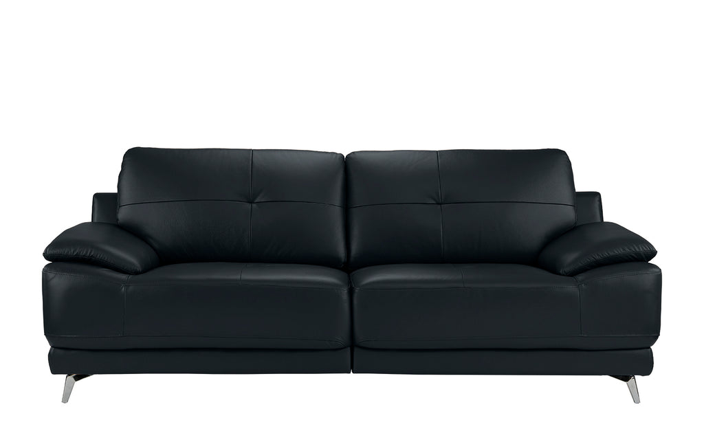 elio mid century modern leather match sofa