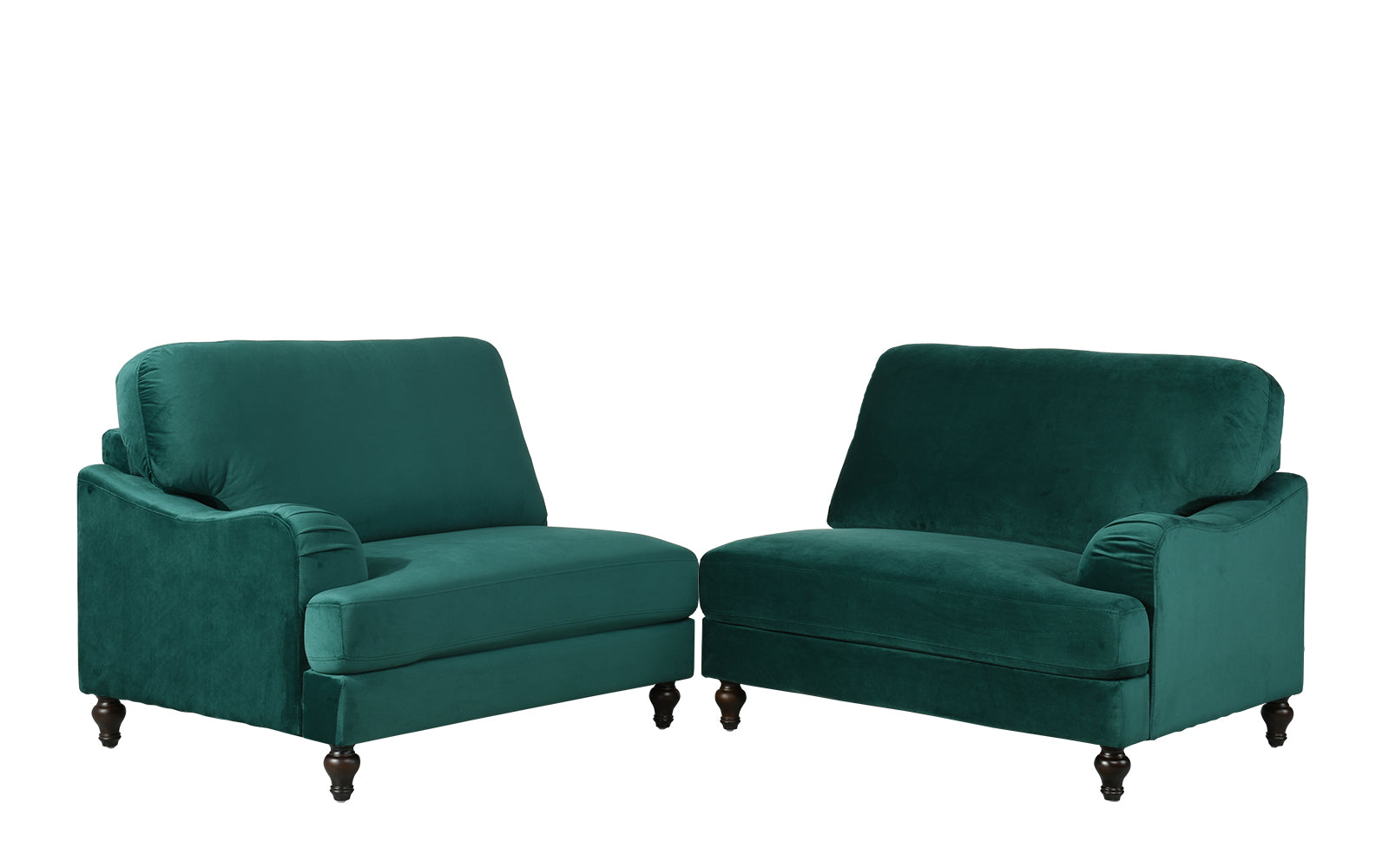 Nile (2) Piece Convertible Velvet Sofa