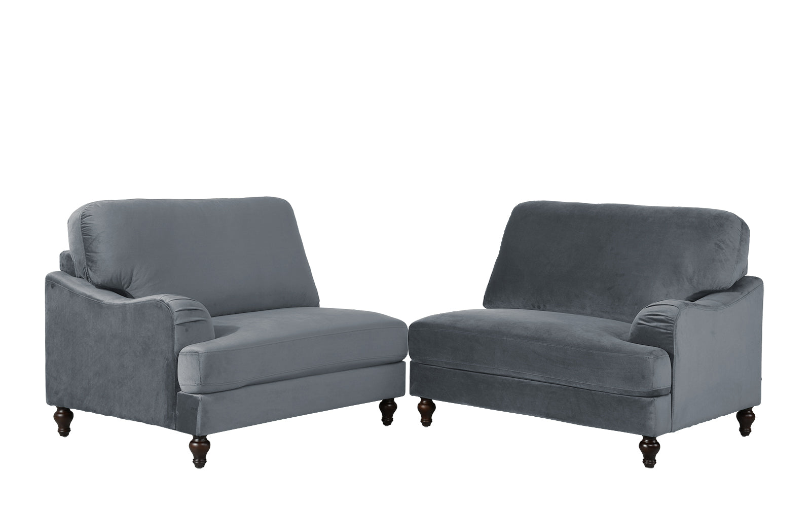 EXP253-GR Nile (2) Piece Convertible Velvet Sofa sku EXP253-GR