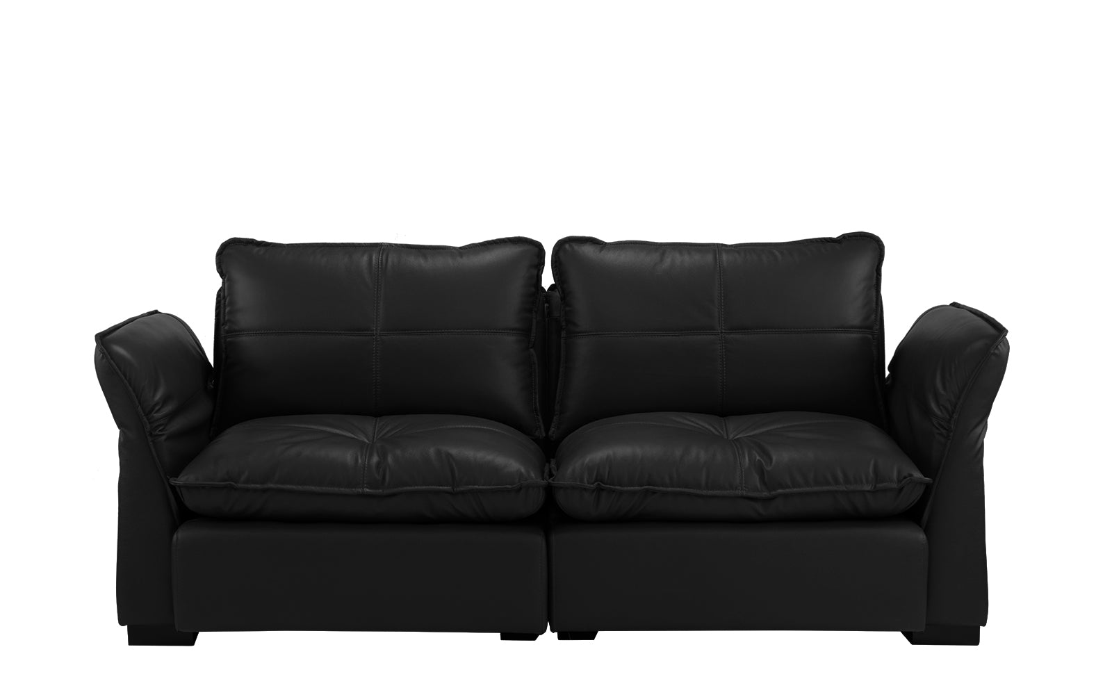 EXP274-BLK Solstice Modern Tufted Button Seat Leather Match S sku EXP274-BLK