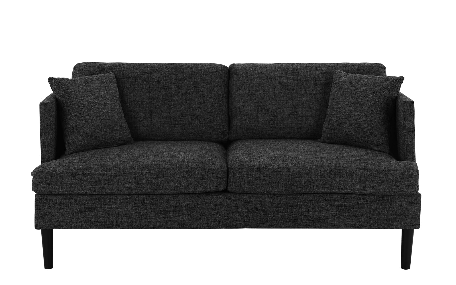 August Modern Loveseat Sofa with Wooden Legs