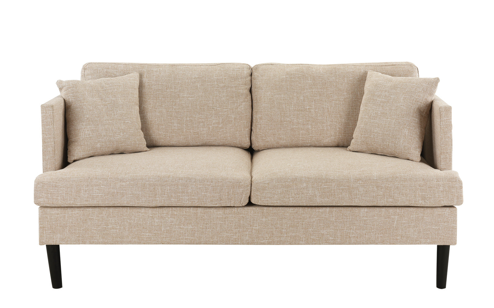 August Modern Loveseat Sofa with Wooden Legs