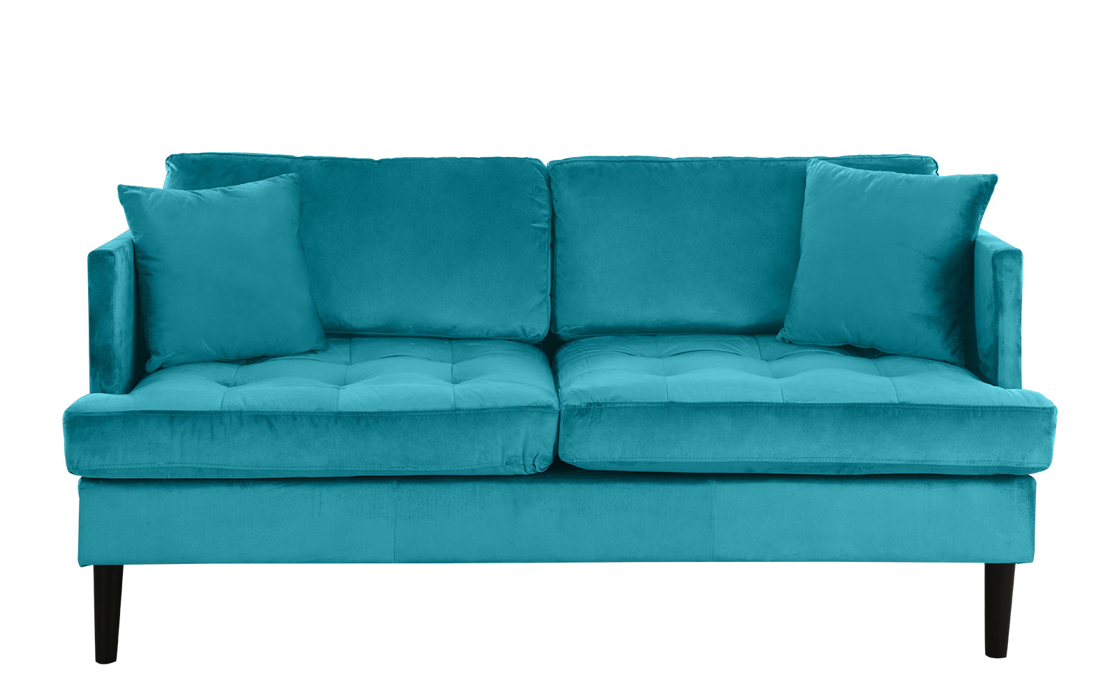 Greta Old Hollywood Velvet Tufted Loveseat