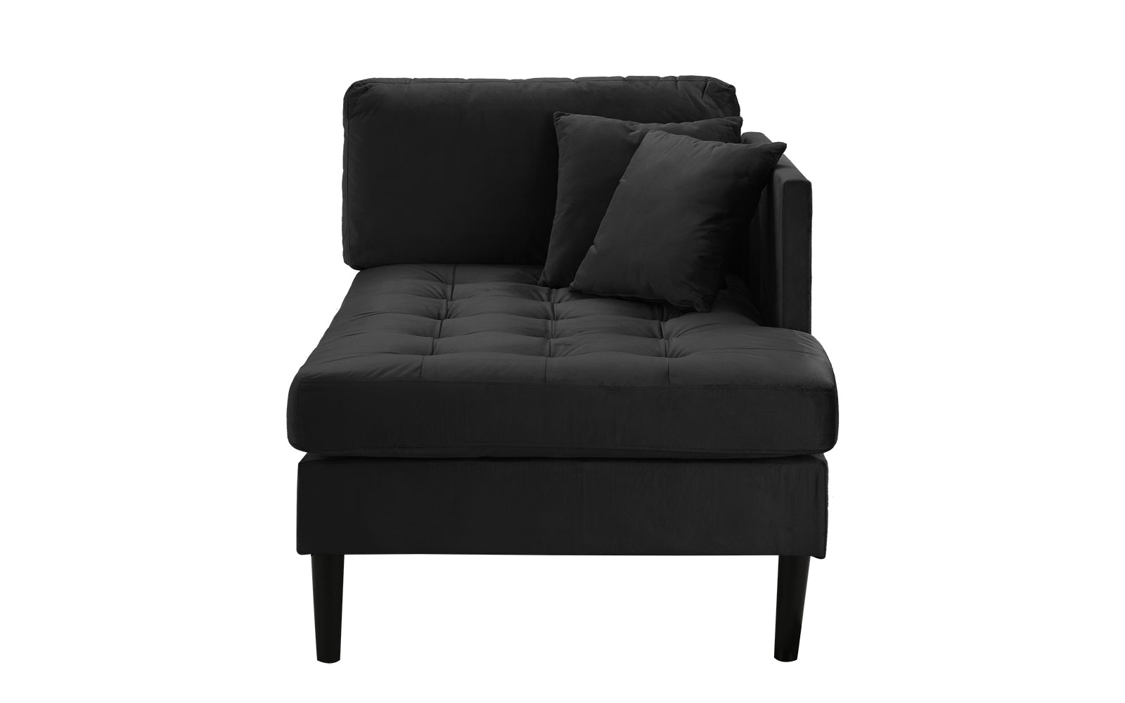 Greta Old Hollywood Velvet Tufted Chaise Lounge